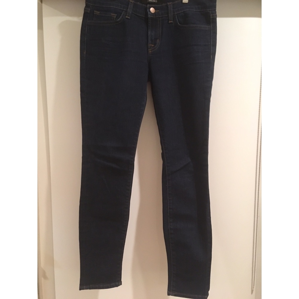 J brand skinny ankle jeans dark denim wash